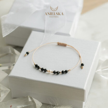 Bransoletka Wszystkiego Najlepszego Perła 14K Na Urodziny Imieniny Prezent Spinel z Perłą - obrazek 3