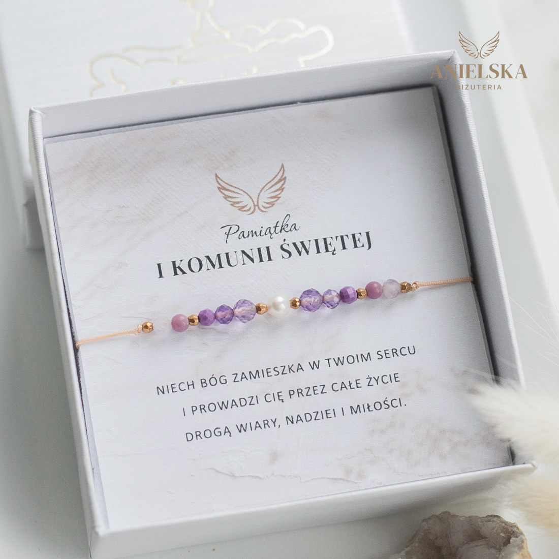 Bransoletka Perła Pierwsza Komunia Święta z Perłą - Pamiątka Pierwszej Komunii Świętej